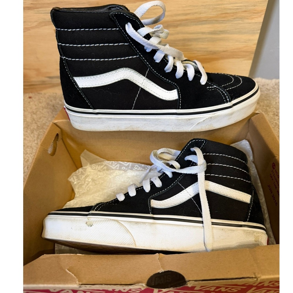 Women's Vans High Top 5.5 Black Sneakers Shoes Skater Sk8 Hi